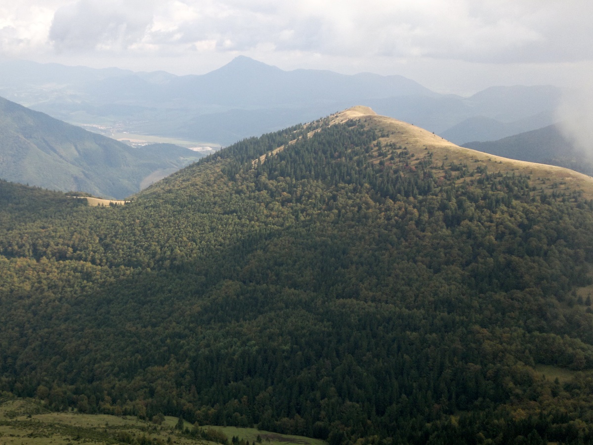 63 - Osnica, vzadu vrchol Velkého Choče (tam oddíl taktéž kdysi byl) 