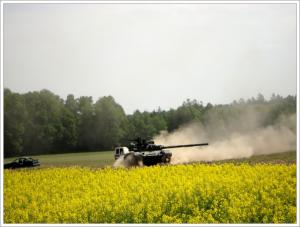 pozemní útok (ty vraky T-72 později zešrotovala)