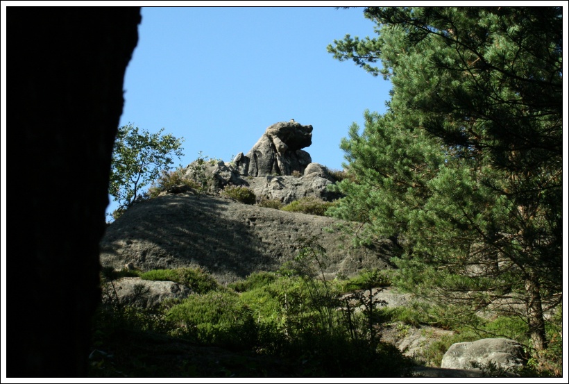 082 - skalní útvar "nosorožec" nad Černou dírou
