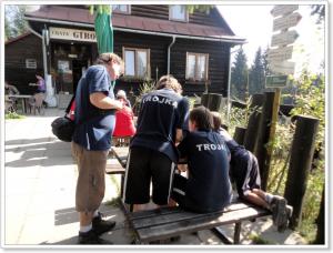 Chata Gírova. Tu vybudoval spolek Klubu Československých turistů z Karviné.