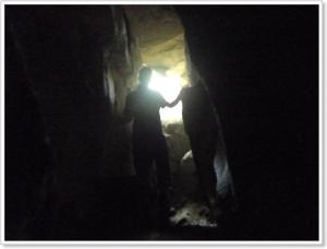 pohled směrem ke vstupnímu otvoru 